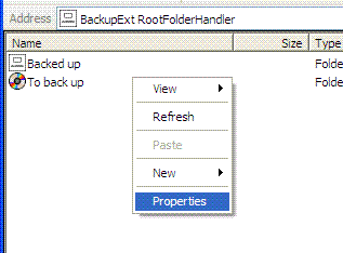 backup properties