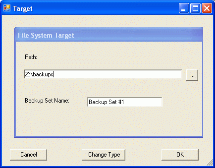target dialog